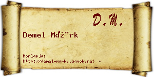Demel Márk névjegykártya
