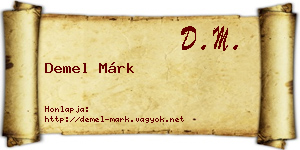 Demel Márk névjegykártya